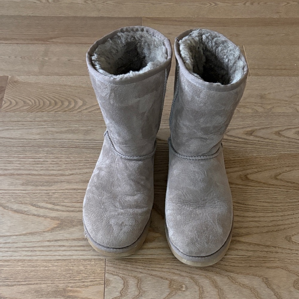 UGG Light Gray Suede Winter Boots
